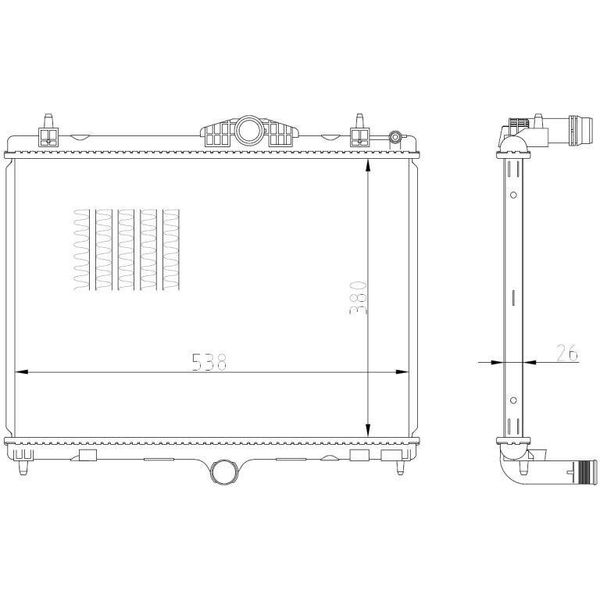 Nrf 550027 - Oe 9801253980 Radiatore, Raffreddamento Motore Per 508 (8E), 508 (8D)-image