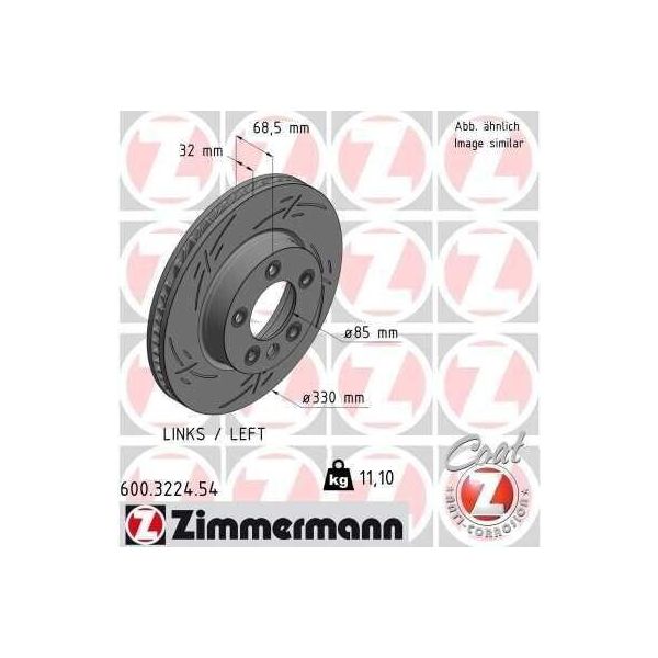 Zimmermann 600.3224.54 - Disco Freno Per Cayenne (9PA), Touareg (7L), Touareg (7P), Touareg (CR7, RC8)-image