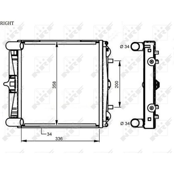 Nrf 59131 - Radiatore Oe 99610613150, Raffreddamento Motore Per 911 (996), Boxster (986)-image