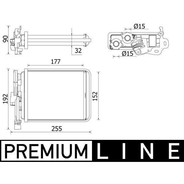Mahle Ah 38 000P - Oe 1620043380 Scambiatore Di Calore, Riscaldatore Per 308 Ii, 308 Sw Ii-image