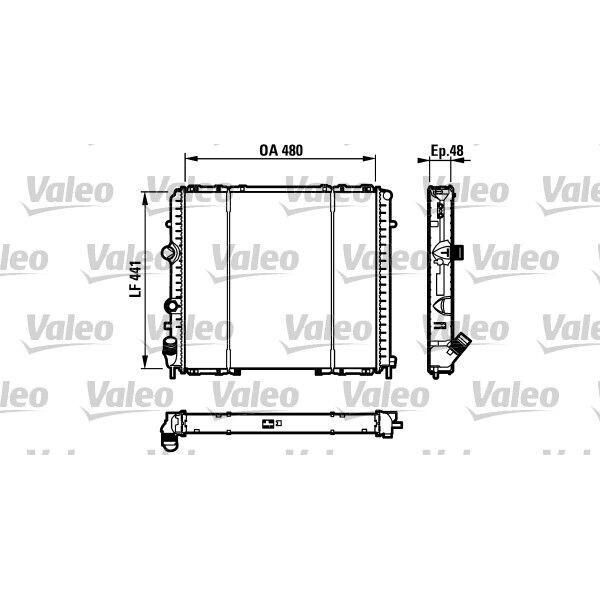 Valeo 732072 - Radiatore Oe 7700301171, Raffreddamento Motore Per Kangoo (Kc), Kangoo (Fc)-image
