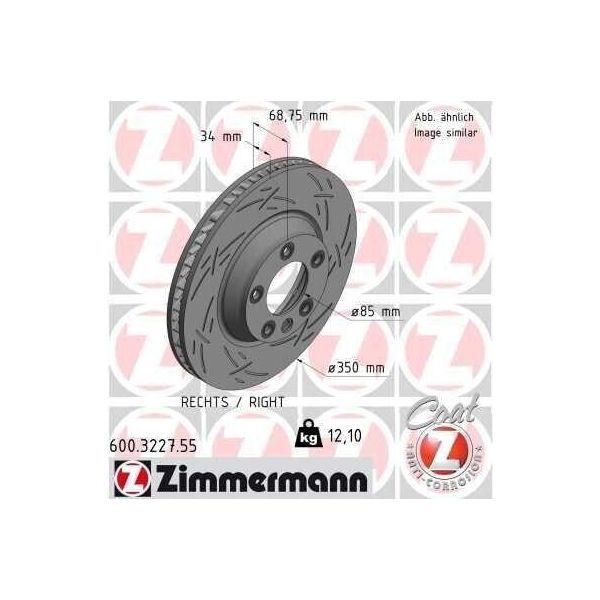 Zimmermann 600.3227.55 - Disco Freno Per Q7 (4L), Cayenne (92A), Cayenne (9PA), Touareg (7L)-image