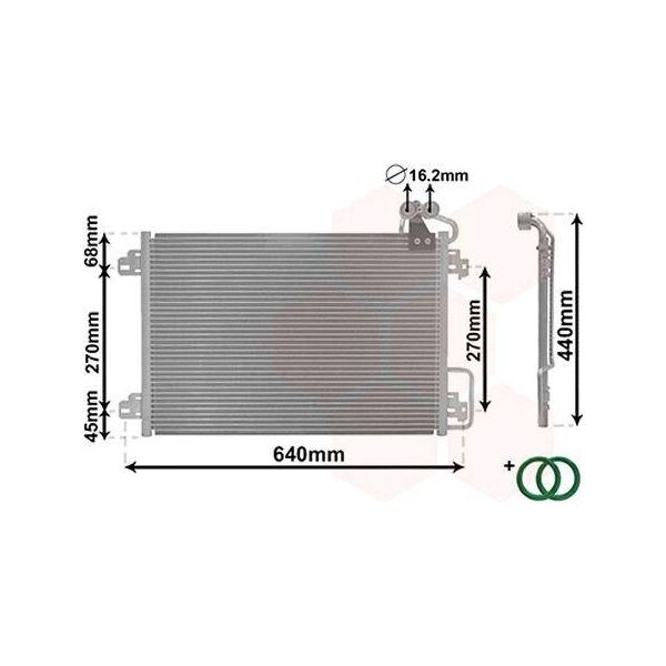Van Wezel 43005273 - Oe 7700434383 Condensatore Aria Condizionata Per Megane I, Megane Scenic, Scenic I-image