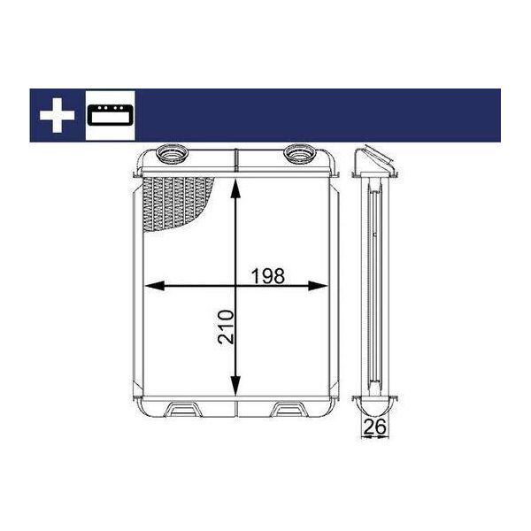 Mahle Ah 21 000S - Oe 7701206524 Scambiatore Di Calore, Riscaldatore Per Laguna Ii, Vel Satis (BJ0)-image