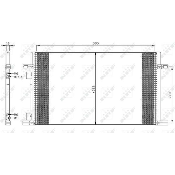 Nrf 35298 - Condensatore Aria Condizionata Oe 7701045346 Per Laguna I-image
