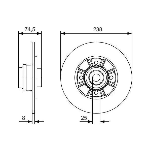 Bosch 0 986 479 760 - Oe 77 00 828 882 Disco Freno Per Clio Ii-image