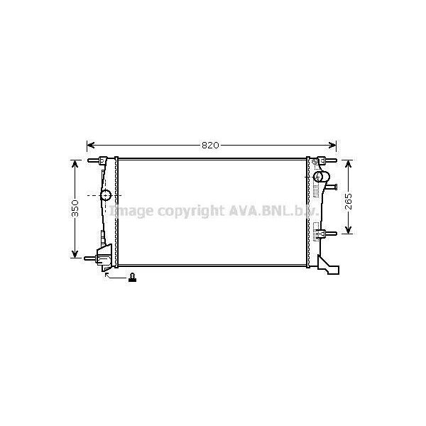 Prasco RTA2445 - Oe 214100057R Radiatore, Raffreddamento Motore Per Megane Cc, Megane Iii-image