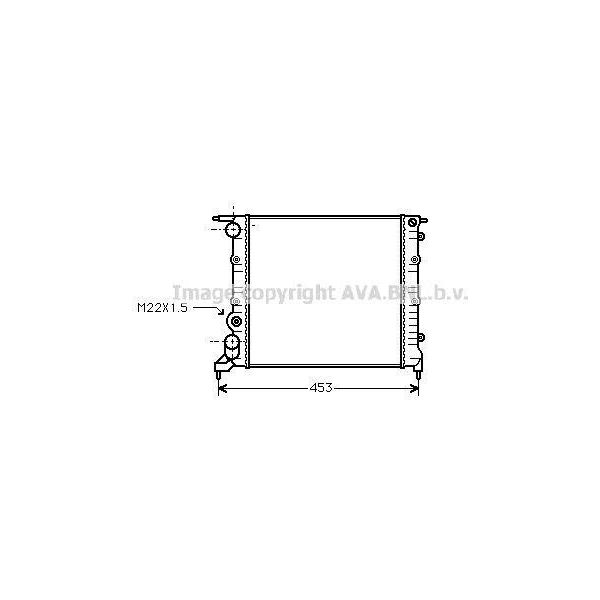 Prasco RT2121 - Radiatore Oe 7701034768, Raffreddamento Motore Per Clio I-image