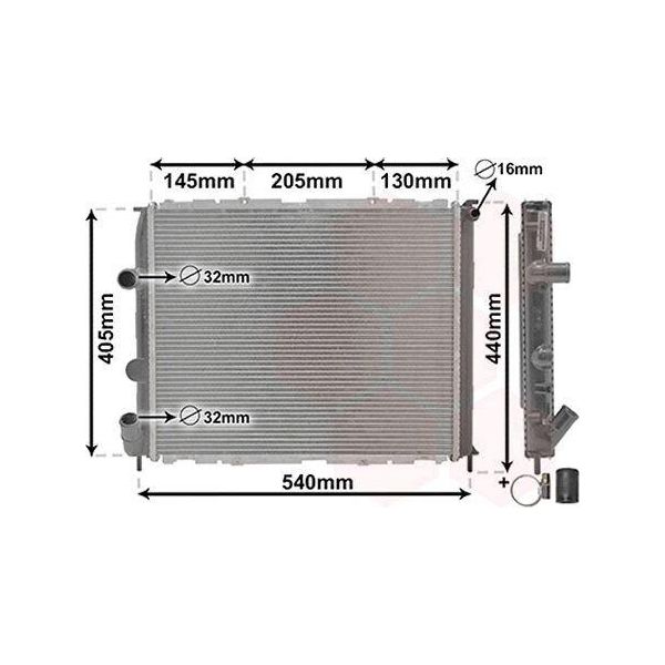 Van Wezel Radiatore Raffreddamento Motore 43002268 Per Renault Clio Ii (BB0/1/2_ CB0/1/2_)-image