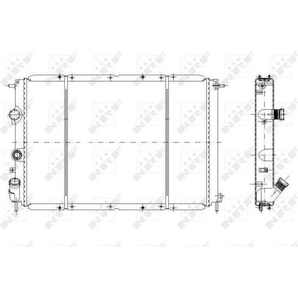 Nrf 58106 - Oe 7700838129 Radiatore, Raffreddamento Motore Per Megane I, Megane Scenic, Scenic I-image