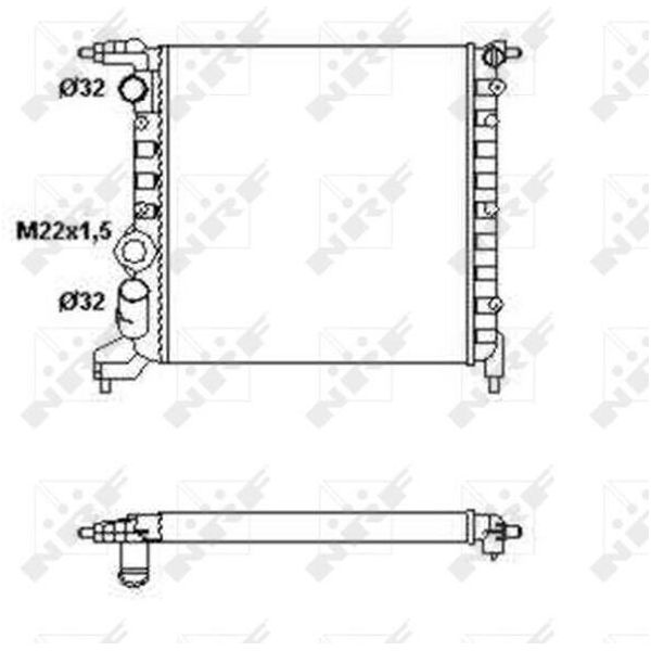 Nrf 58783 - Oe 7701034768 Radiatore, Raffreddamento Motore Per Clio I-image
