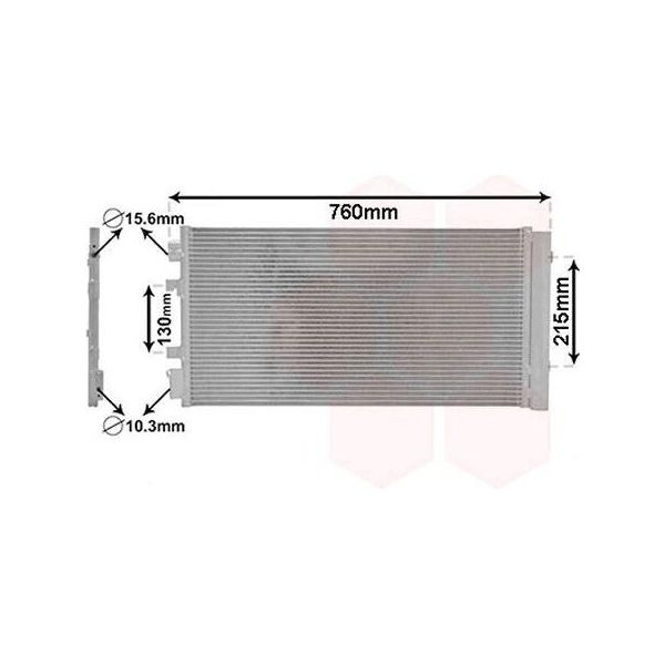 Van Wezel 43005483 - Oe 92100 0294R Condensatore Aria Condizionata Con Essiccatore Per Grand Scenic Iii (Jz), Megane Cc, Megane Iii, Scenic Iii-image