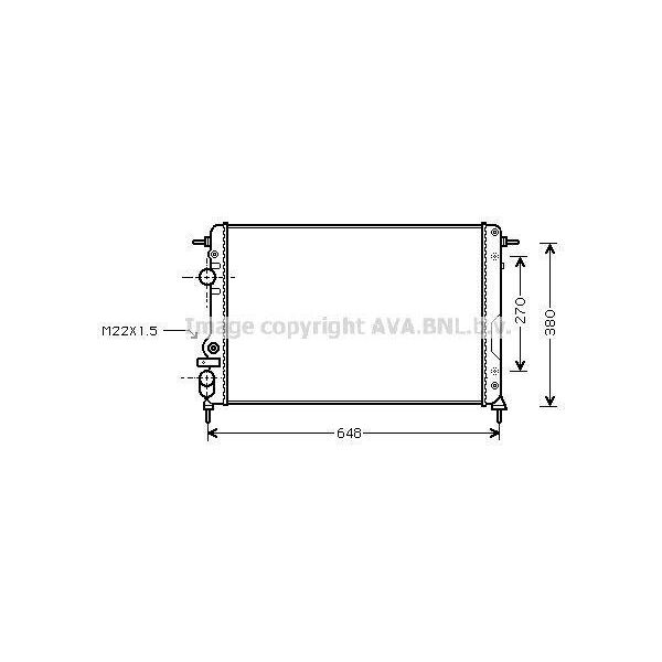 Prasco RTA2266 - Radiatore Oe 7700429769, Raffreddamento Motore Per Megane I, Scenic I-image