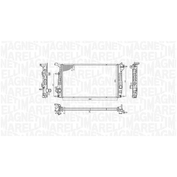 Magneti Marelli 350213200600 - Radiatore, Raffreddamento Motore Per Megane Iii, Megane Cc, Fluence (L3)-image