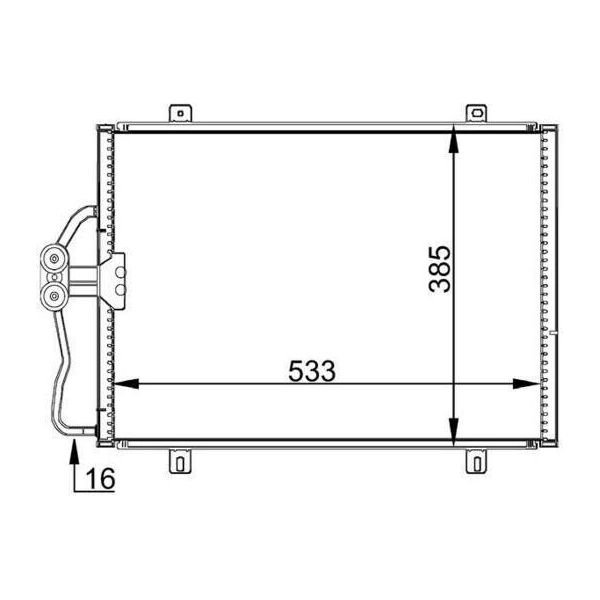 Mahle Ac 176 000S - Condensatore Aria Condizionata Oe 7700418301 Per Megane I, Megane Scenic-image