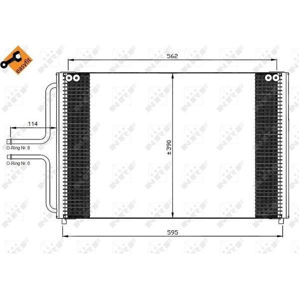 Nrf 35533 - Condensatore Aria Condizionata Oe 6025307276 Per Avantime (DE0), Espace Iii (Je), Laguna I-image