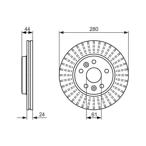 Bosch 0 986 479 611 - Oe 77 01 208 848 Disco Freno Per Megane Ii-image