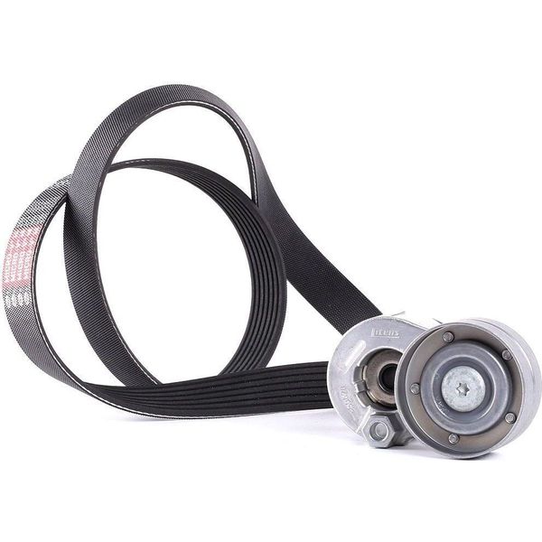 Gates K017PK1125 - Set Di Cinghie A V Oe 7701477515 Per Grand Scenic Ii (Jm), Grand Scenic Iii (Jz), Megane Cc, Megane Ii, Megane Iii, Scenic Ii, Scenic Iii-image