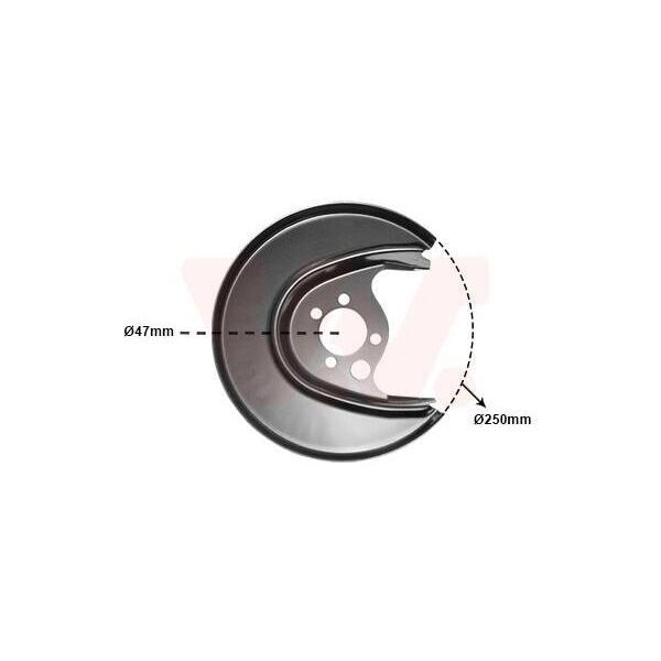 Van Wezel 5824374 - Oe 6N0615612 Piastra Di Ancoraggio, Asse Posteriore Destro Per Cordoba (6K), Ibiza (6K), Polo (6N), Polo (6V)-image