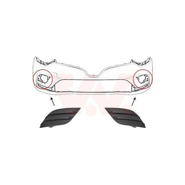 Van Wezel 4420597 - Oe 263314950R Griglia Di Ventilazione Anteriore Per Clio Iv-image