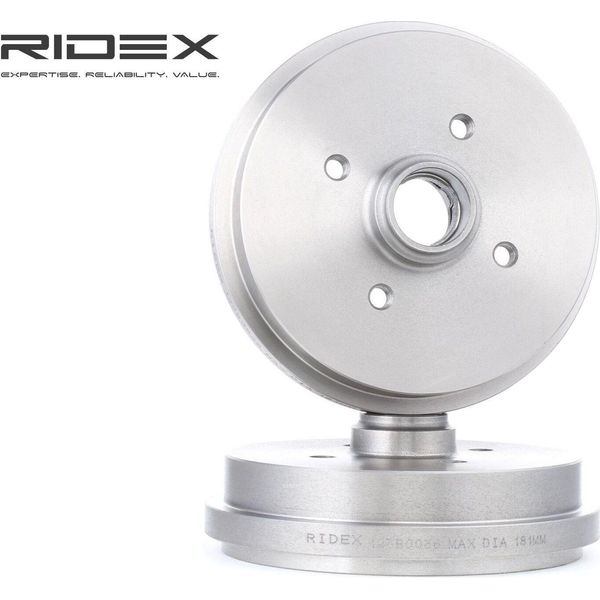 Ridex 123B0036 - Set Di Tamburi Freno Oe 171 501 615 Per Arosa (6H), Cordoba (6K), Ibiza (6K), Toledo I (1L2), Jetta Ii (165, 19E, 1G2), Polo (6N), Polo (80, 86C), Polo (6V)-image