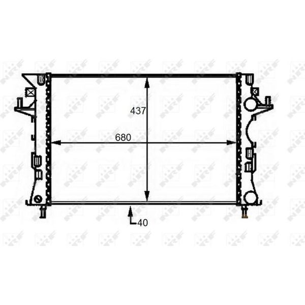 Nrf 58490 - Radiatore Oe 8200033729, Raffreddamento Motore Per Espace Iv (Jk), Vel Satis (BJ0)-image
