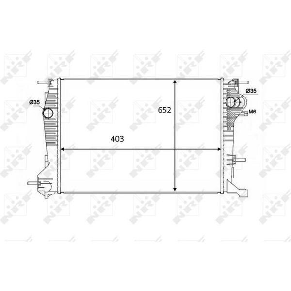 Nrf 58488 - Oe 214100015R Radiatore, Raffreddamento Motore Per Grand Scenic Iii (Jz), Scenic Iii-image
