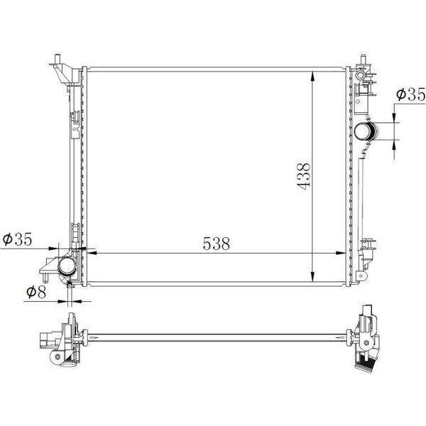 Nrf 59270 - Oe 214108175R Radiatore, Raffreddamento Motore Per Grand Scenic Iv (R9), Megane Iv, Scenic Iv, Talisman-image