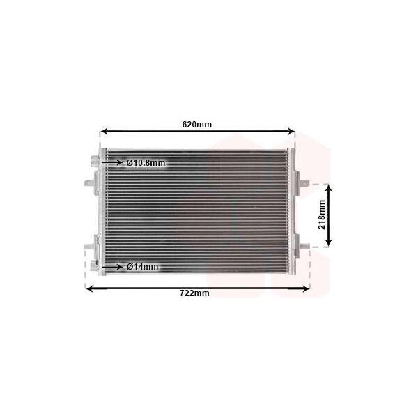Van Wezel 43005294 - Oe 6025312367 Condensatore Aria Condizionata Per Avantime (DE0), Espace Iii (Je)-image