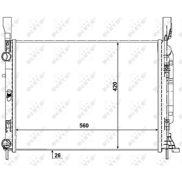 Nrf 53003 - Radiatore Oe 8200418327, Raffreddamento Motore Per Kangoo (Kw), Kangoo (Fw)-image