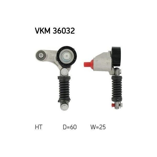 Skf Vkm 36032 - Puleggia Tenditore Oe M852898, Cinghia A V Per Espace Iii (Je), Laguna I, Megane I, Megane Scenic, Scenic I, S40 I (644), V40 (645)-image