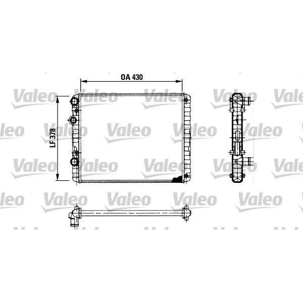 Valeo 730956 - Oe 6N0121253K Radiatore, Raffreddamento Motore Per Arosa (6H), Cordoba (6L), Lupo (6E1, 6X1), Polo (6N), Polo (6V)-image