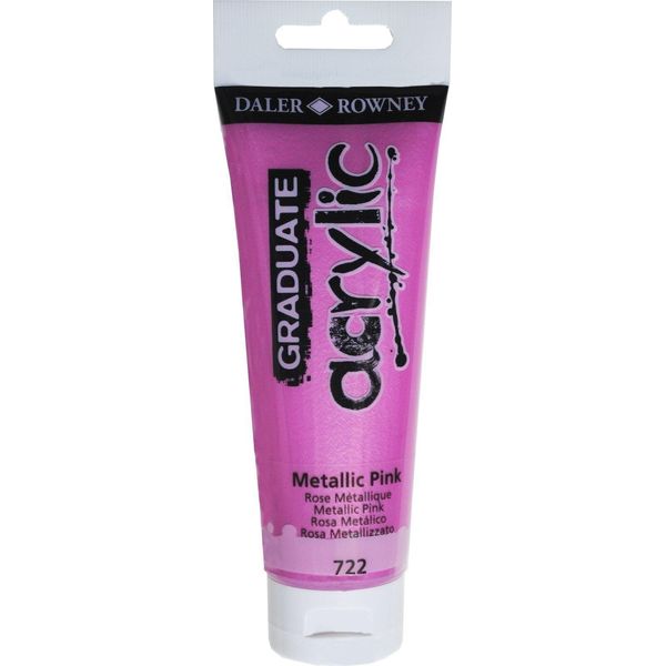Daler Rowney Graduate Acrylic Paint Metallic Pink 120 Ml 1 Pz-image