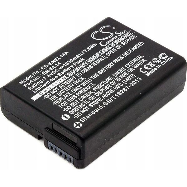 Batteria Per Nikon D3100 Dslr (Equ.En-El14) 1030Mah, Li-Ion-image