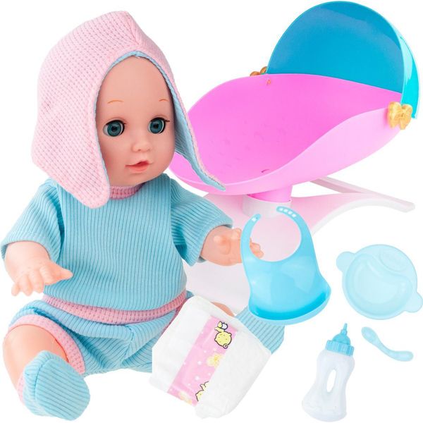 Culla Per Bambole Set Letto Per Bambole Accessori Suoni Pianto-image