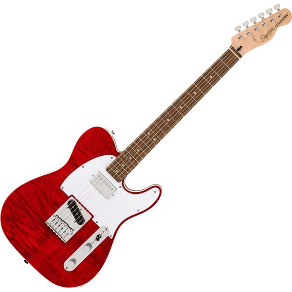 Fender Squier Affinity Series Telecaster Fmt Sh Lrl Crimson Red Transparent Elektrická Kytara-image