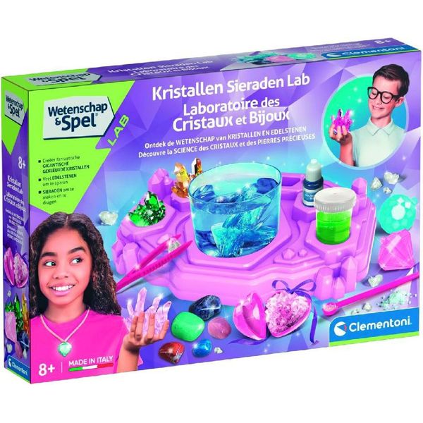 Giocattolo Scientifico Clementoni Gioielli Di Cristallo Kit Per Esperimenti Di Laboratorio-image