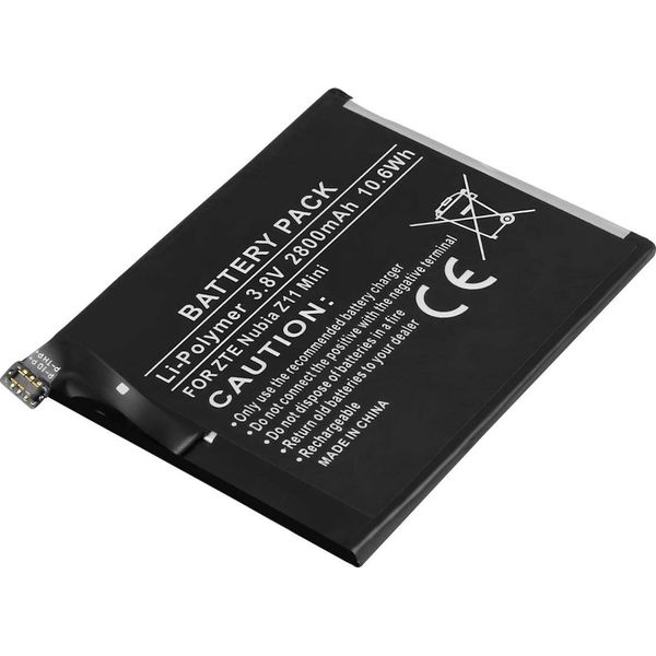 Avizar, Batteria Zte Nubia Z11 Mini Li-Polymer 3.8V 2800Mah, Nero-image