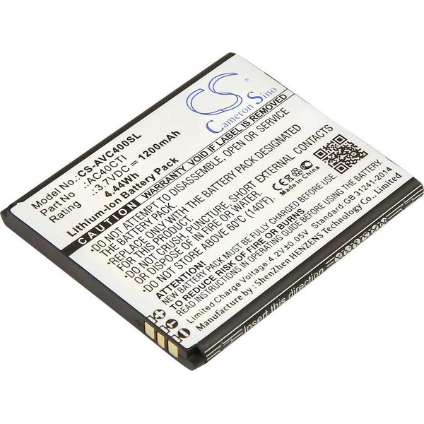 Avizar, Batteria Agli Ioni Di Litio Archos 40C Titanium 3,7V 1200Mah Compatibile, Nero-image
