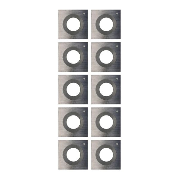 Lama Quadra Reversibile 12 | 14 X 14 X 2 Mm 30° | 10 Pezzi | Lama Reversibile Adatta Per Legno Duro, Legno Tenero E Plastica | Lama Di Ricambio Per Pretaglierina, Taglierina Per Vernice, Taglierina Per Fessure | T10MG-image