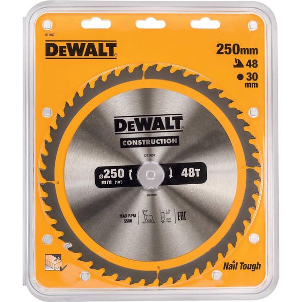 Dewalt DT1957-QZ Lama Circolare, 250 X 30 Mm, 48 Denti, Calcestruzzo-image