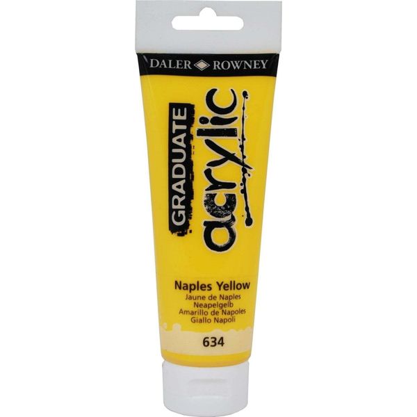 Daler Rowney Vernice Acrilica Graduata Giallo Napoli 120 Ml 1 Pz-image