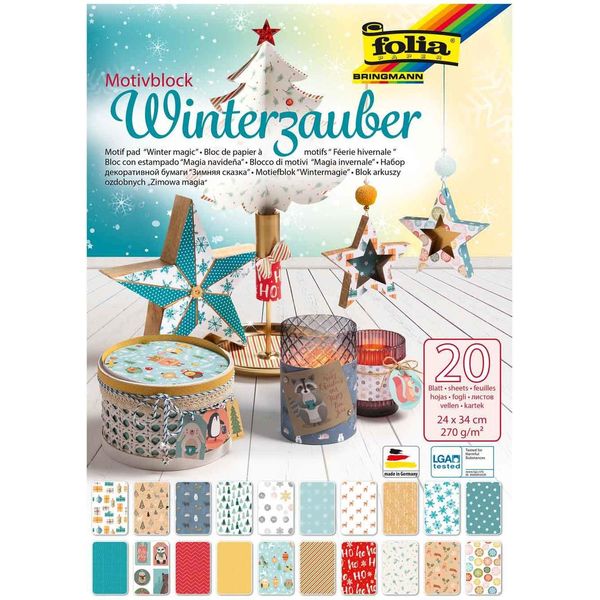Folia 49049 Folia Motivblock "Winterzauber"", 240 X 340 Mm, 20 Blatt"-image