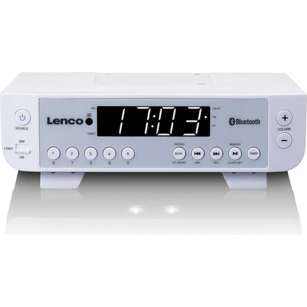 Lenco KCR-100 - Radio - 2 X 1 Watt - Bianco-image