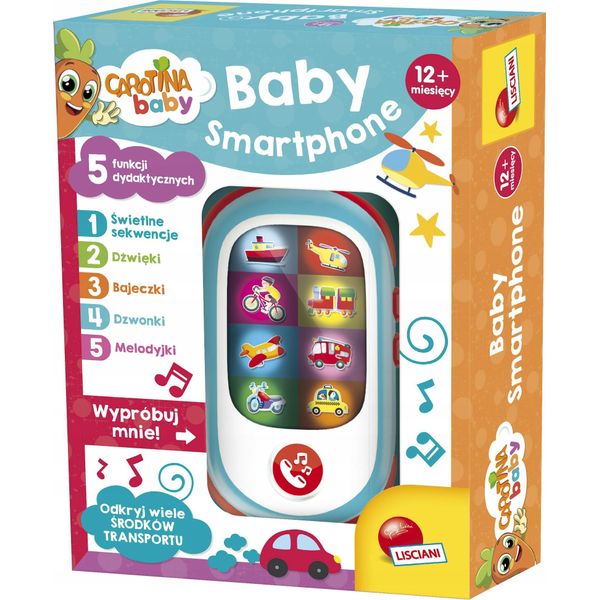 Carotina Baby Smartphone Con 5 Funzioni Didattiche 55777 Lisciani-image