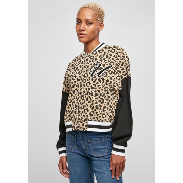 Urban Classics Donna Aop Giacca Felpata College Oversize Unionbeigeleo/Nero - Xl-image