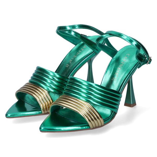Cafè Noir Sandali Da Donna/ Sandali/ Sandali Strappy Verde Sintetico Taglia: 38-image