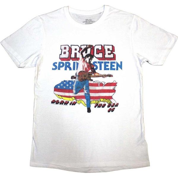 Bruce Springsteen - Maglietta "Born In The Usa '85"" Per Uomo/Donna Unisex RO10807 (M) (Bianco)"-image