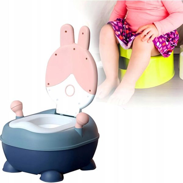 Vasino Antiscivolo Per Bambini Con Inserto Rimovibile Coniglietto Rosa-image
