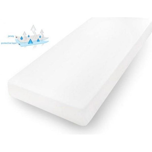 Babymatex Lenzuolo Impermeabile 70X140 01 In Maglina Bianca Con Elastico Per Culla-image